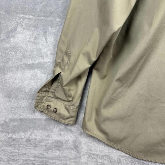 VTG Tilley Endurables Khaki Button-Up Shirt Made in Canada Women Size L Comfort - Picture 10 of 12